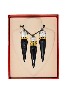 Christian Louboutin萝卜丁女王权杖口红#001m#001s#001套盒正品