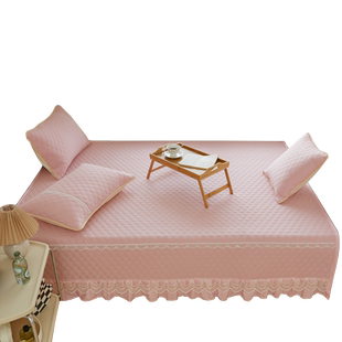 公主风纯棉榻榻米的专用床单夹棉防滑炕盖四季通用炕罩套床盖定制