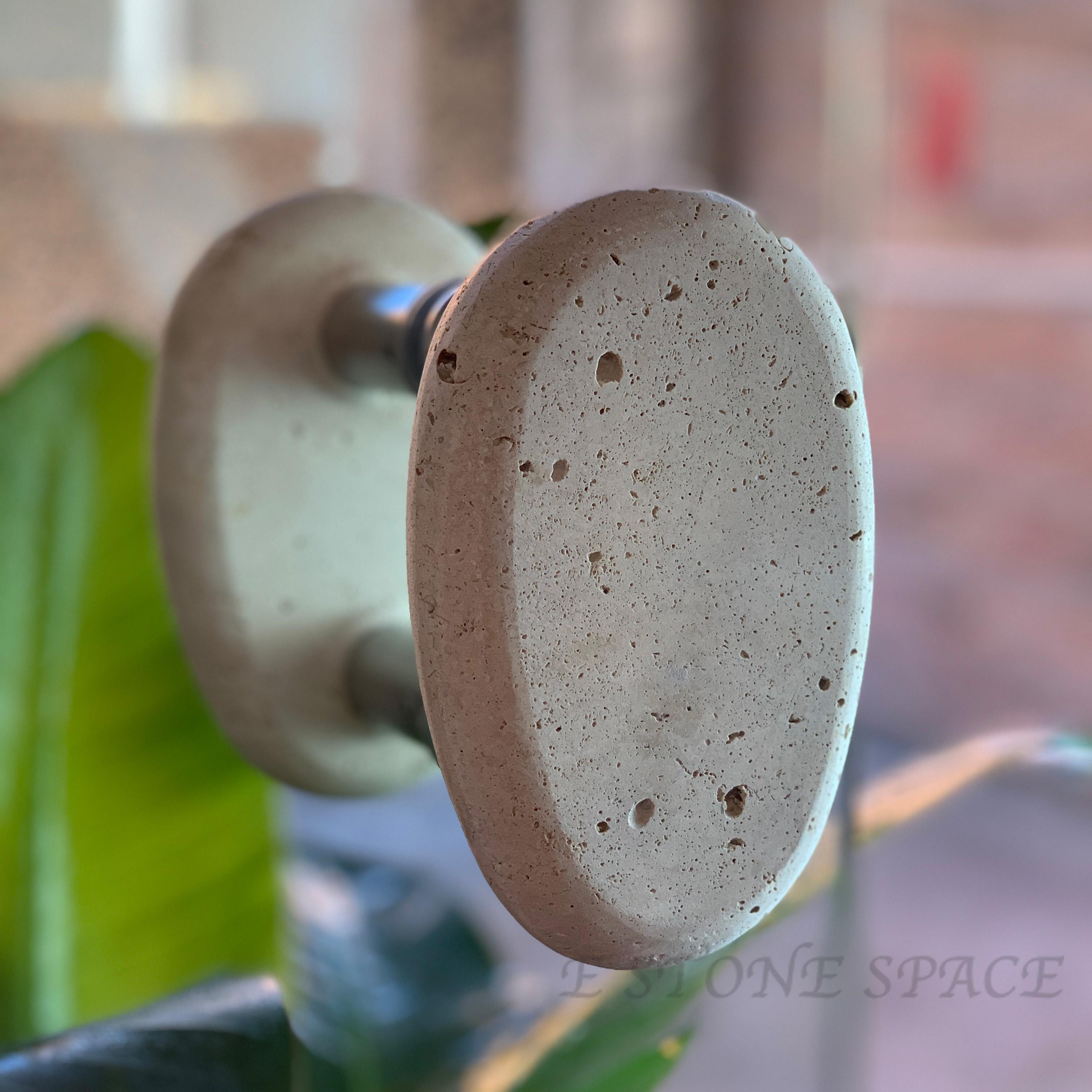 鹅蛋大理石洞石不规则拉手玻璃门咖啡店服装店大门简约现代门把手