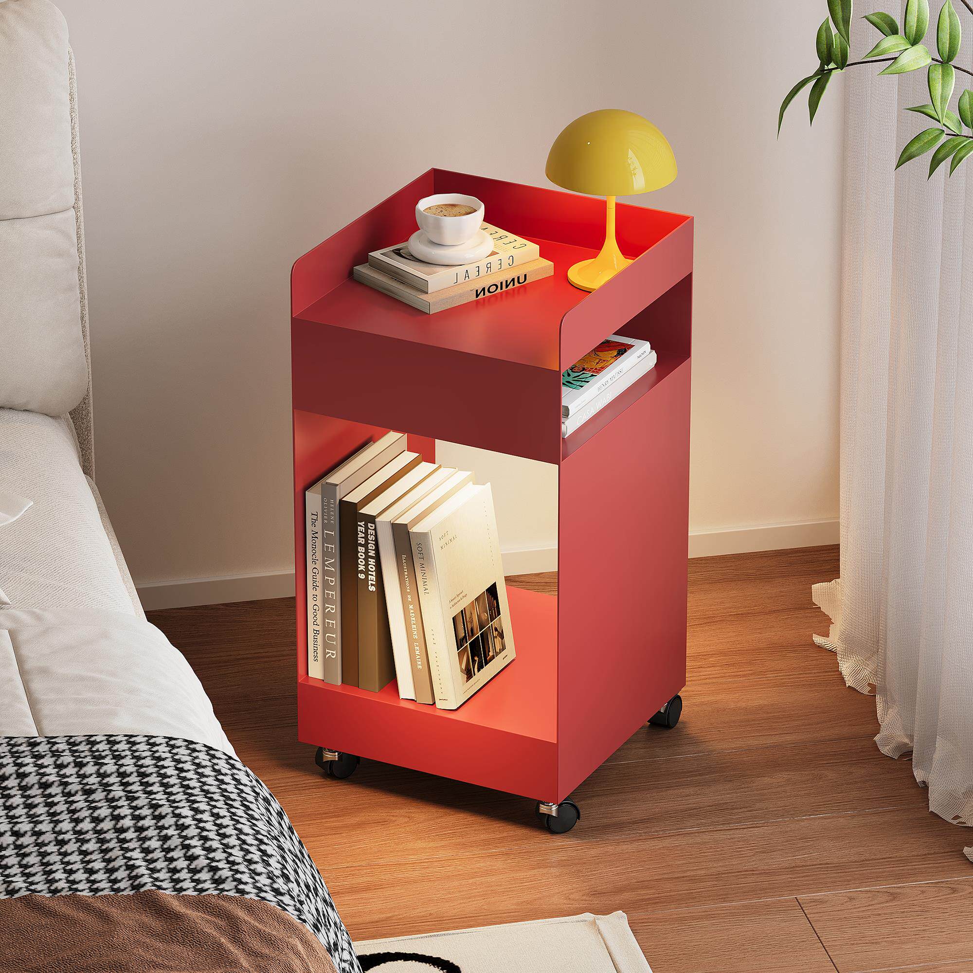 轻奢沙发边几客厅可移动小茶几家用侧边柜置物架高级感铁艺床头柜