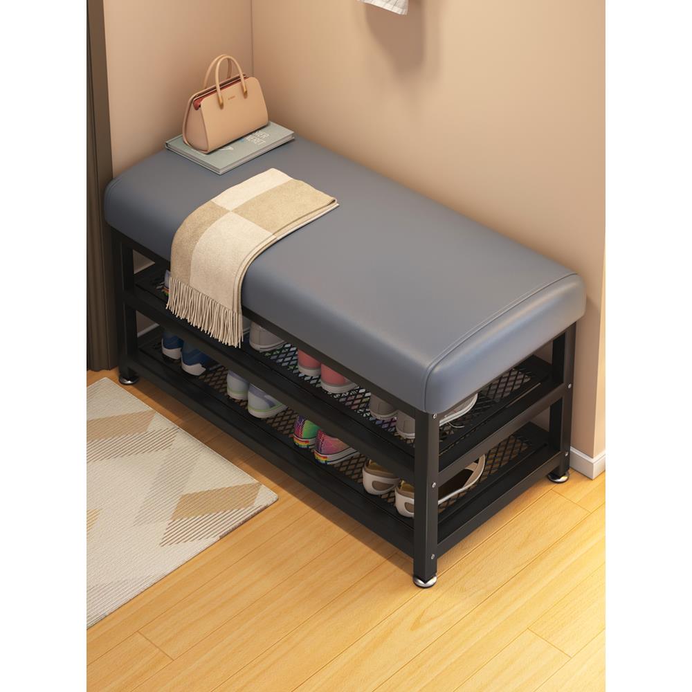 换鞋凳门口家用可坐可收纳鞋架入户门轻奢高级感长条进门穿鞋凳子