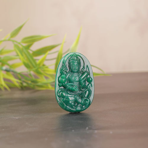 天然老料冰天蓝料独山玉吊坠挂件