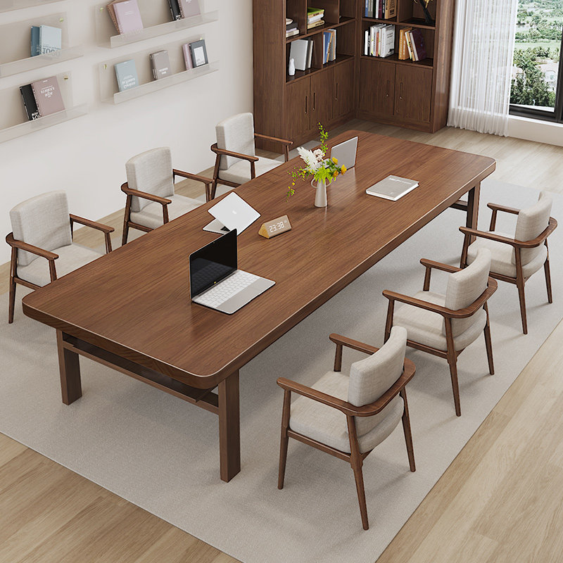 实木书桌家用办公椅组合去客厅化长条桌书房写字台工作台会议桌