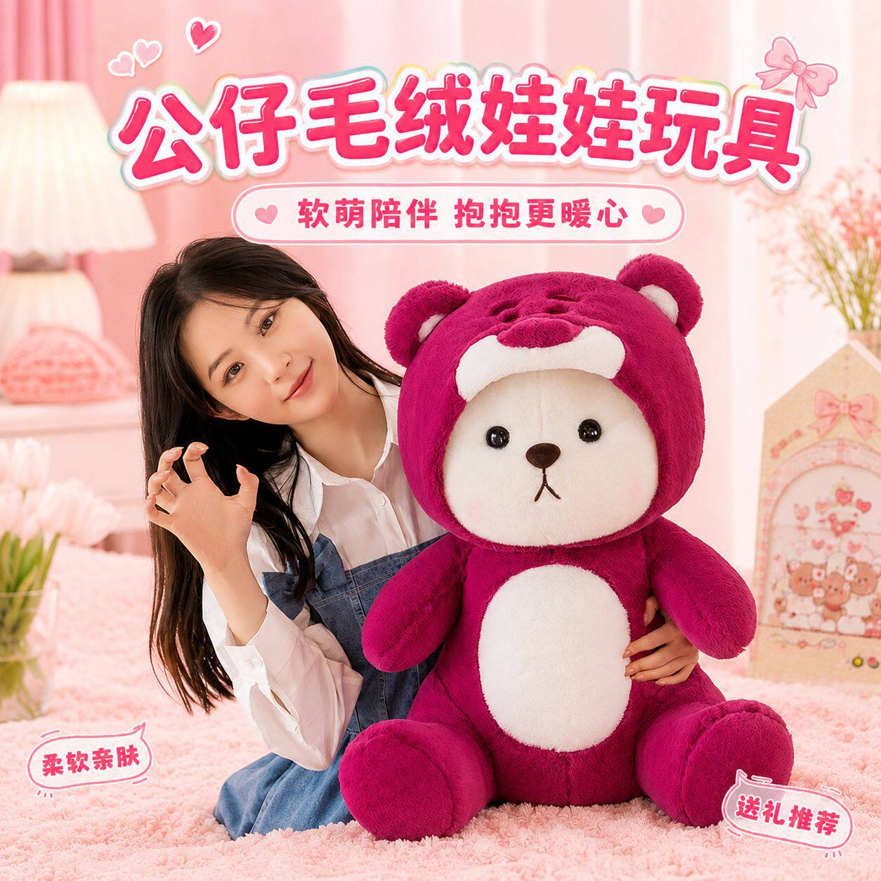 变身丽娜小熊公仔史迪仔玩偶泰迪熊毛绒玩具布娃娃公仔送女生爆款