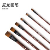 厂家批发水彩画丙烯画樱花6支套装 尼龙画笔丙烯油画笔绘画油画笔