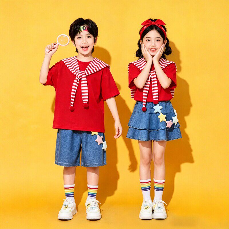 六一儿童演出服小学生运动会啦啦队表演服合唱服班服幼儿园舞蹈服
