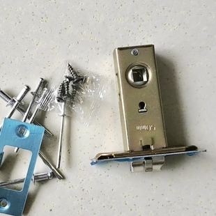 卫生间浴室单舌锁静音房门锁插芯三杆锁舌反锁舌头洗水间换门锁体