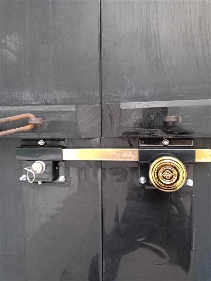 铁门防盗门锁大双开门木门齿条锁大通用型农村街老式大门双扇门