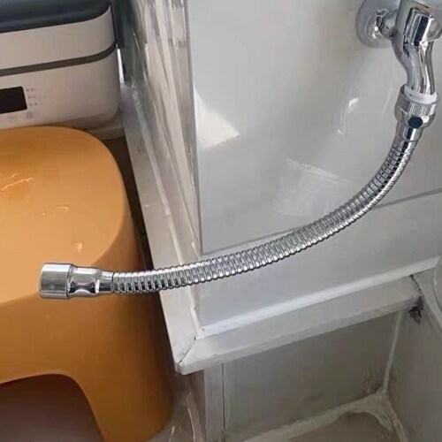 出水管进水外接头增压定型拖把池转换延伸器防溅延长管不锈钢