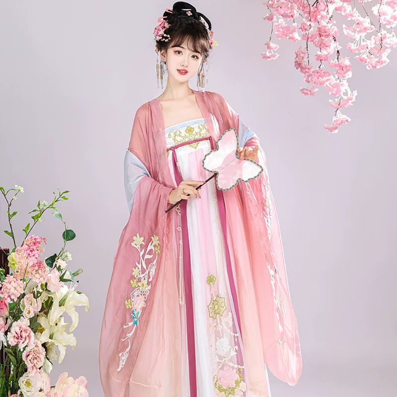 Подлинный Hanfu, осенний набор, с вышивкой