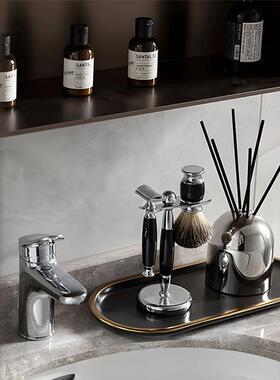 OMENIA现代样板间化妆室浴室收纳托盘香薰剃胡刀台面装饰品摆件