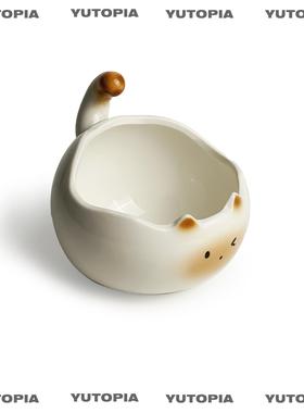 屿轩钥匙收纳摆件入户玄关置物架首饰化妆品收纳盒陶瓷乔迁新居