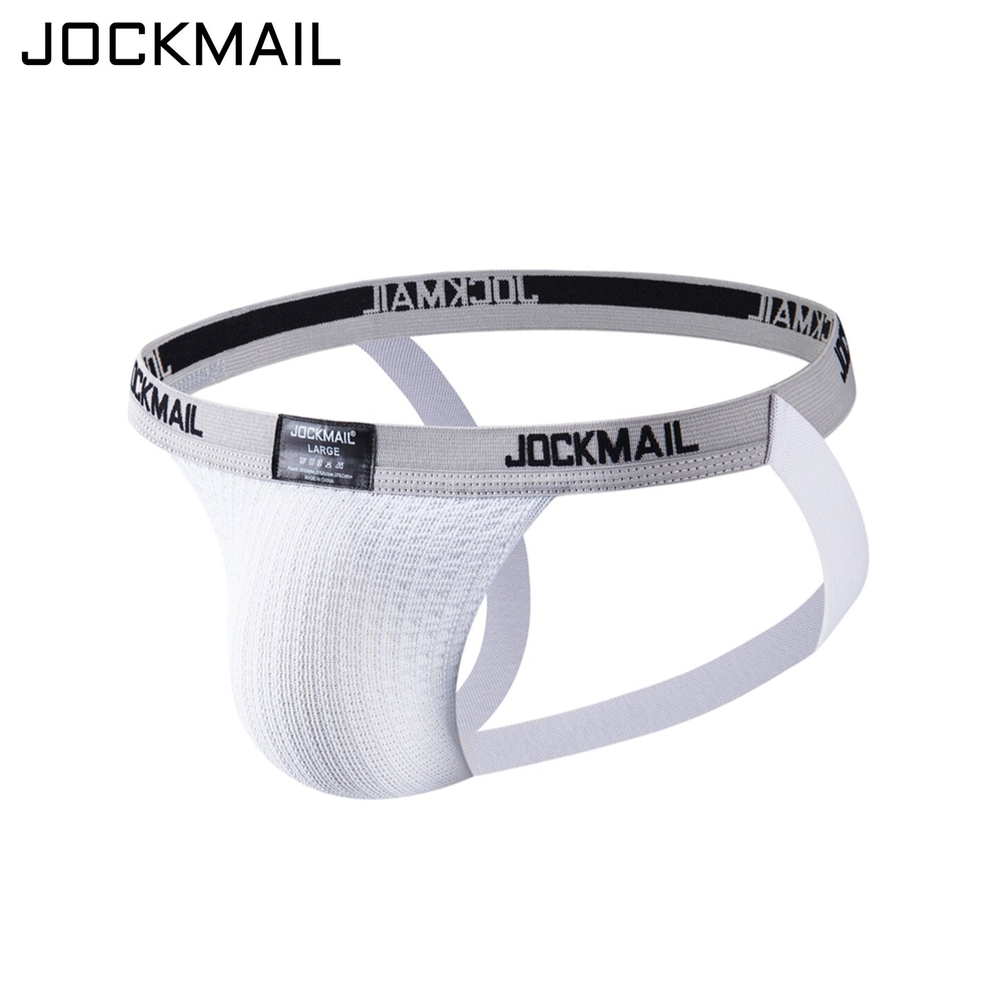 JOCKMAIL男内裤低腰性感U凸设计丁字裤网孔透气毛巾面料镂空丁裤