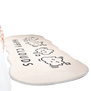 侘寂风网红地毯不规则简约卧室ins 仿羊绒床边日式茶几毯房间家用