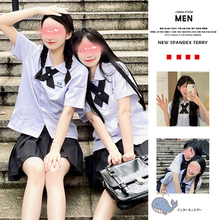 学院风套装 女制服jk衬衫 泰国校服短袖 泰式 夏季 毕业班服裙子套装