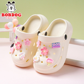2026新款 防滑夏季 大童女孩软底外穿凉拖 女童拖鞋 巴布豆儿童洞洞鞋