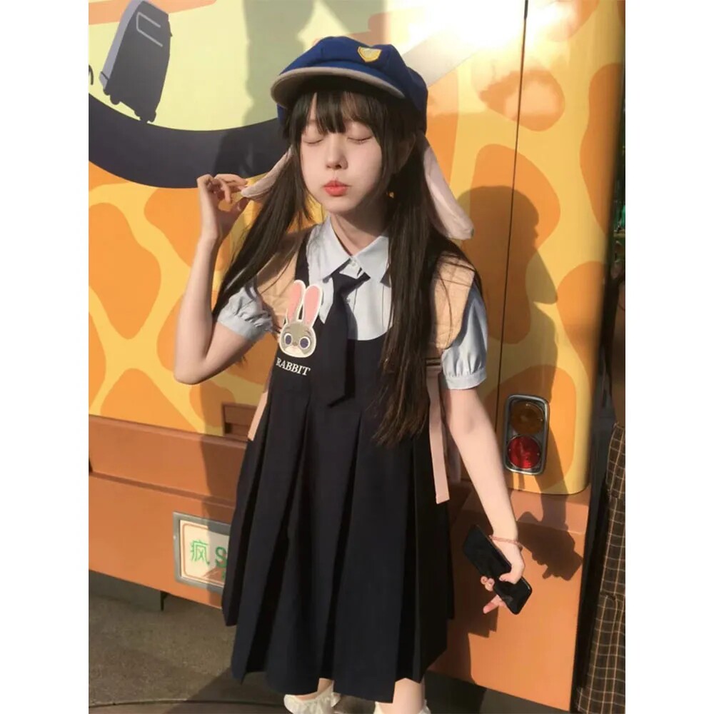 新品学院风可爱减龄小个子套装女
