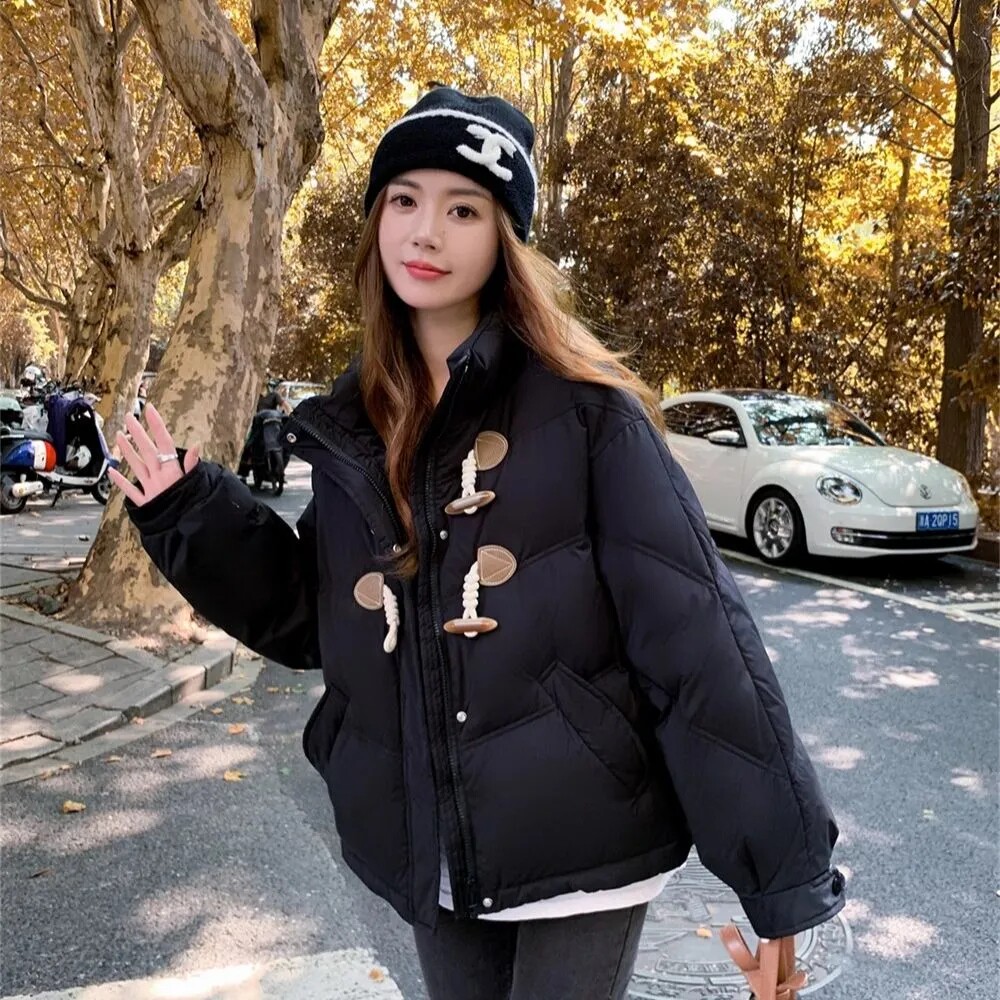 2025新款冬季加厚面包短款棉服女