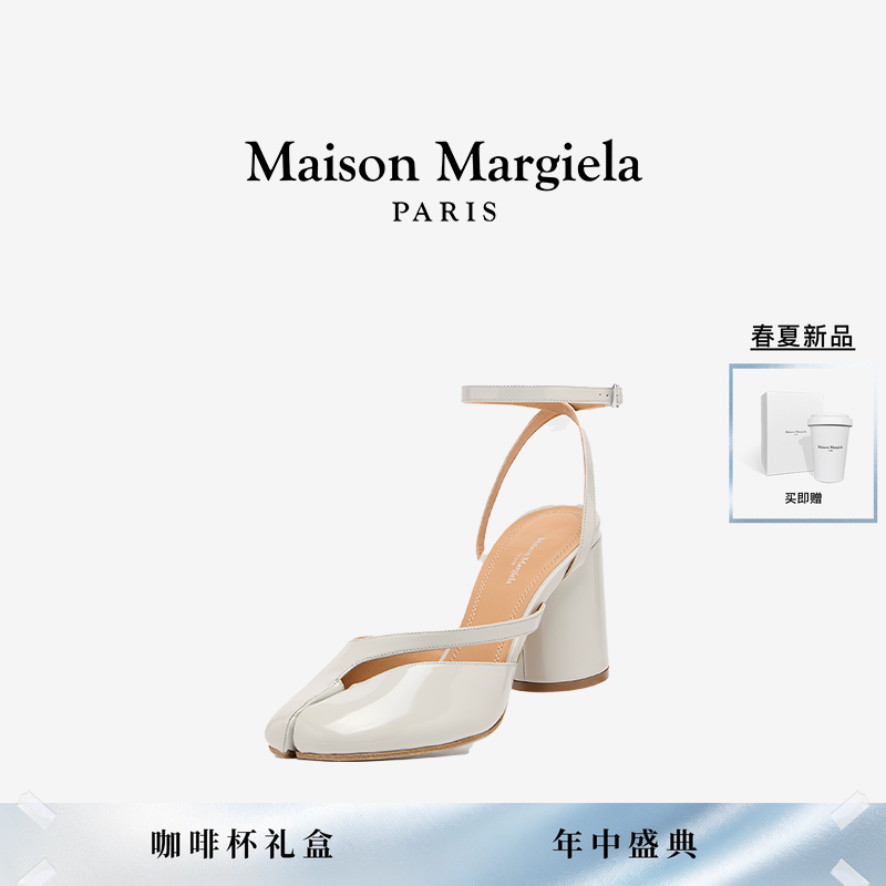 [春夏新品]MaisonMargiela马吉拉Tabi分趾高跟鞋粗跟凉鞋女8cm
