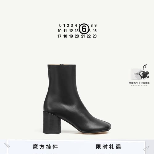 MM6女士高跟中筒踝靴休闲