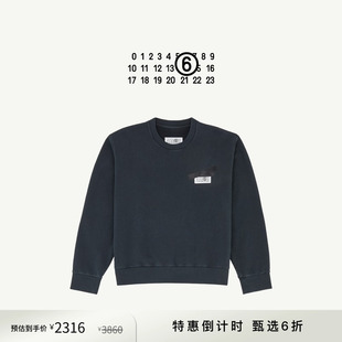 MM6长袖 首降 圆领数字标签休闲通勤宽松卫衣情侣上衣 新季