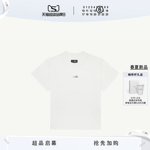 宽松上衣情侣款 白T恤打底衫 MM6数字Logo标签短袖 衣服 春夏新品