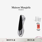 皮鞋 MaisonMargiela马吉拉Tabi分趾破镜系列银芭蕾鞋 子平底单鞋