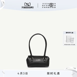 MM6黑色拉链日常休闲通勤小号法棍包手提包腋下包 即刻抢购