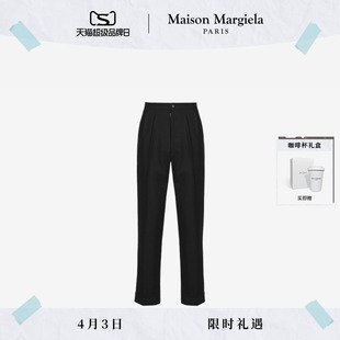 长裤 女 西裤 Margiela马吉拉黑色四角缝线正装 12期免息 Maison