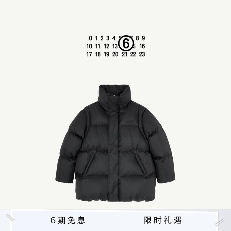 MM6黑色日常两穿羽绒服