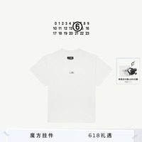 [12期免息]MM6数字Logo标签短袖白T恤打底衫宽松上衣情侣款衣服