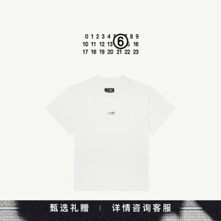 T恤内搭宽松上衣情侣款 MM6数字Logo标签休闲短袖 经典 夏 宽松款