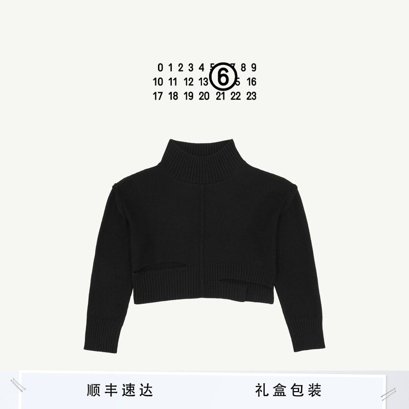 MM6不规则长袖针织衫休闲