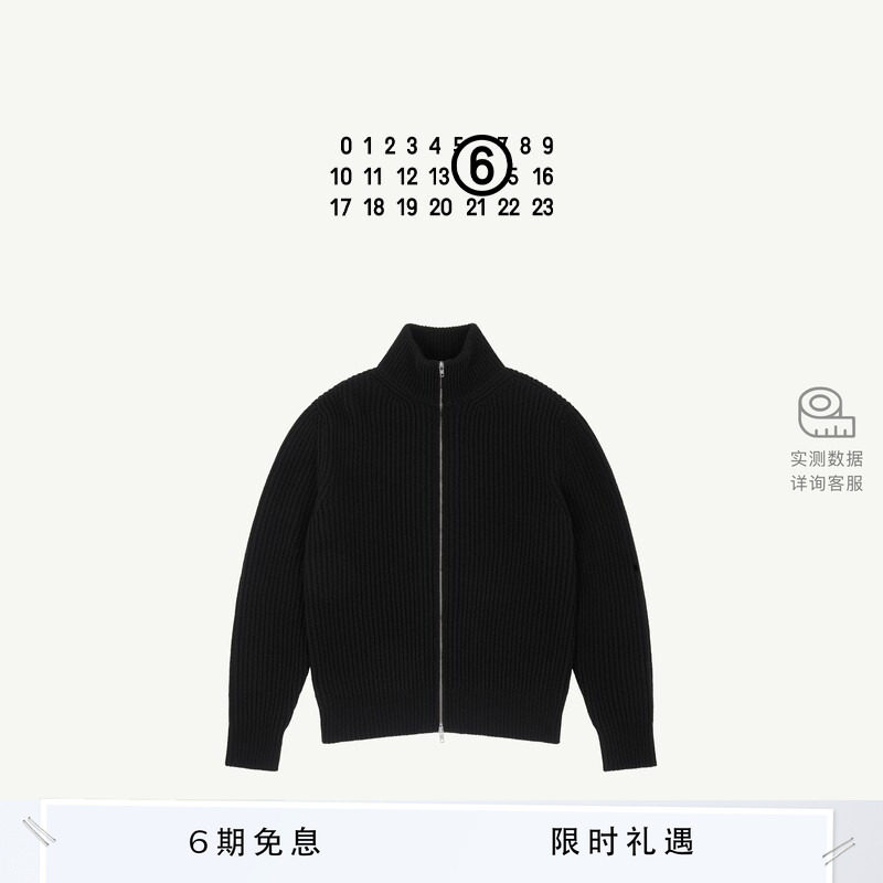 MM6拉链长袖针织衫休闲