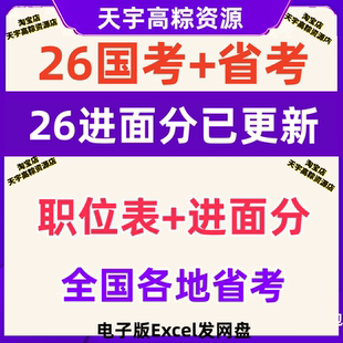 2026年国考省考公务员报名参考试岗位表职位表选岗进面分数线2027