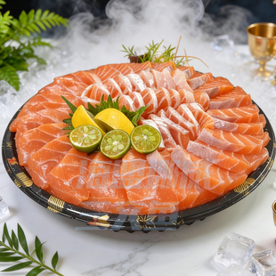 法罗挪威三文鱼腩段刺身净肉500克一斤顺丰包邮日料生吃冷藏发货