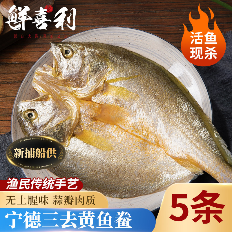 黄鱼鲞新鲜冷冻三去大黄鱼生鲜海鱼黄花鱼宁德小黄鱼鲜活海鲜商用