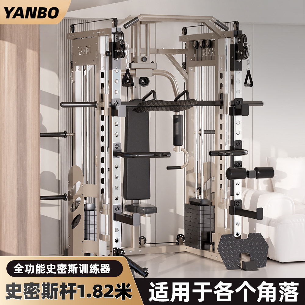 研博龙门架家用健身多功能一体机飞鸟史密斯综合训练器深蹲卧推架
