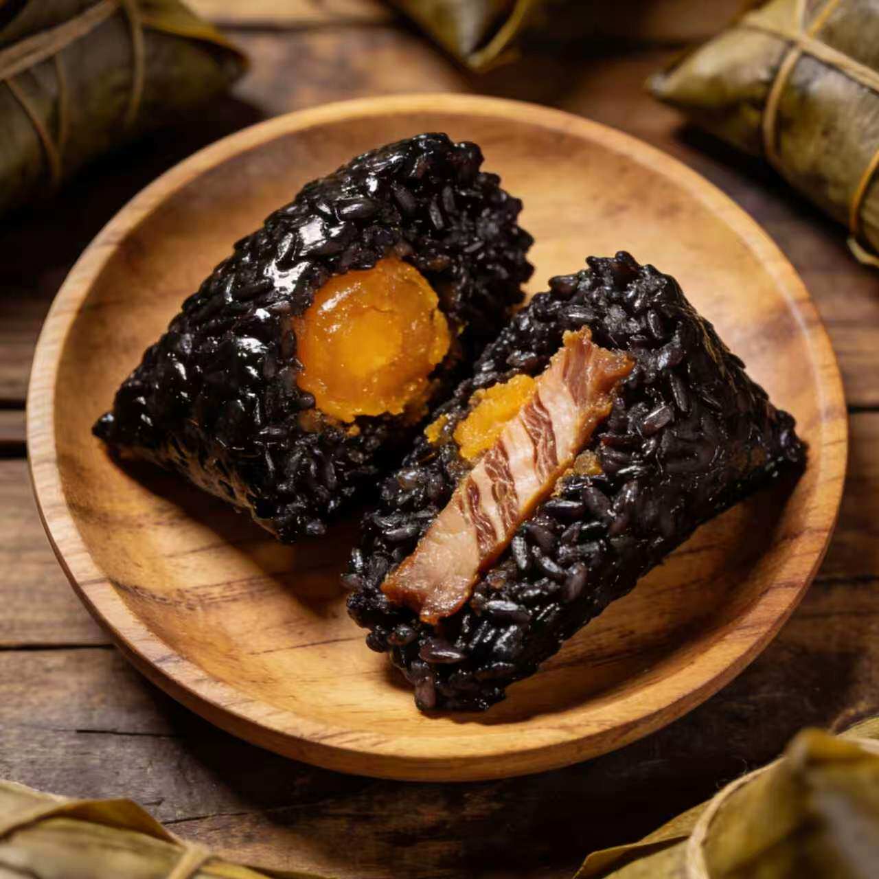 粮觅乌米粽清美八宝粽甜粽鲜肉粽咸蛋黄肉粽豆沙粽南烛叶乌饭粽子