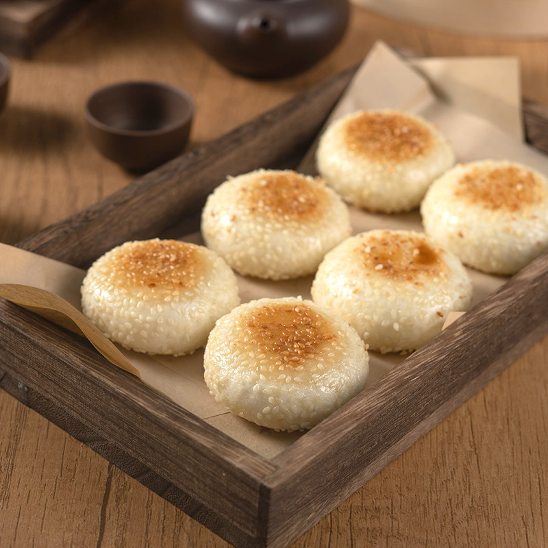 中华老字号上海南翔麻饼豆沙麻饼儿童营养早餐半成品速食小金麻饼