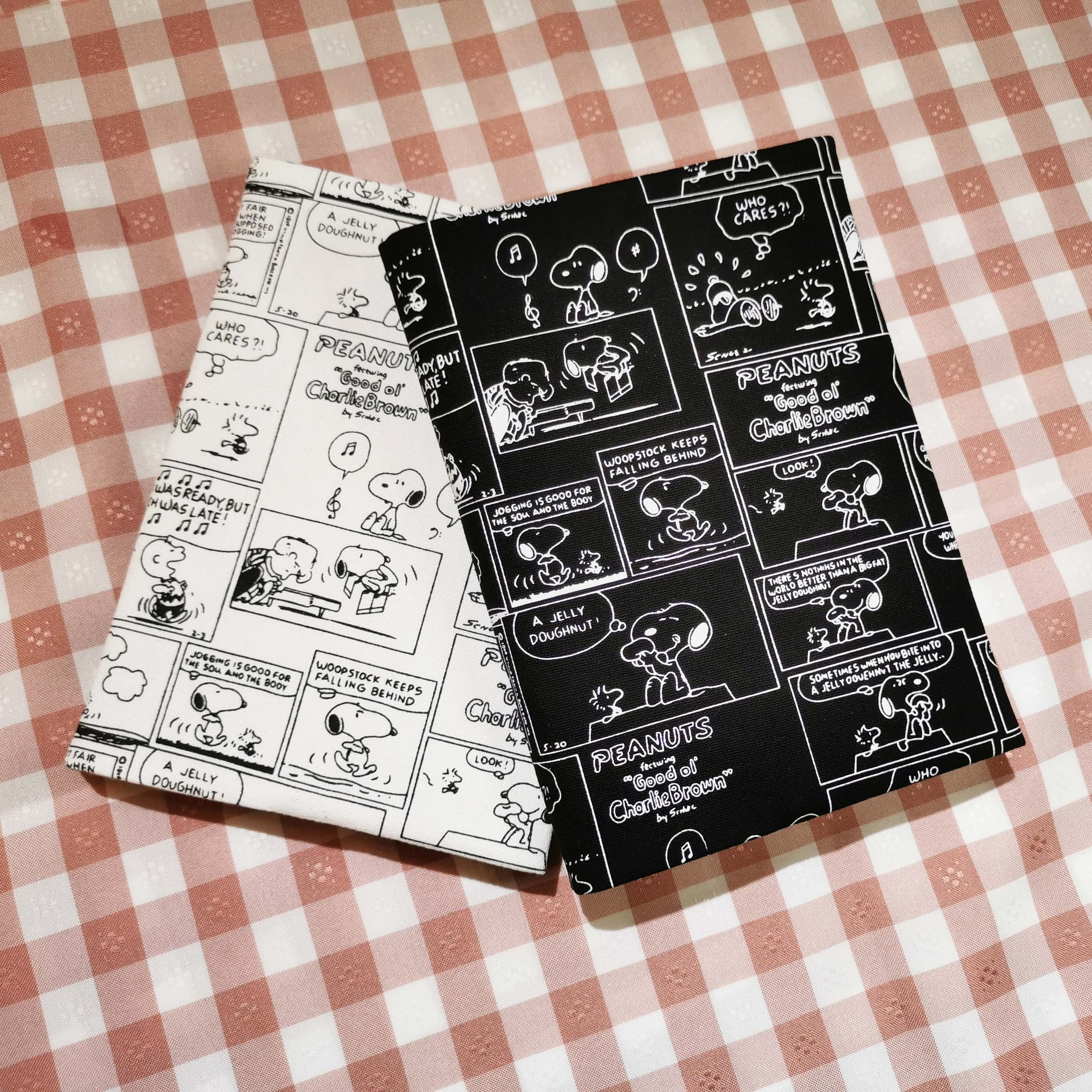 一叶史努比手工布书衣手帐本b6