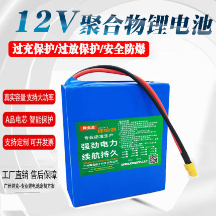 12v锂电池 动力童车遥控打窝拉网船音箱太阳能路灯户外大功率电瓶