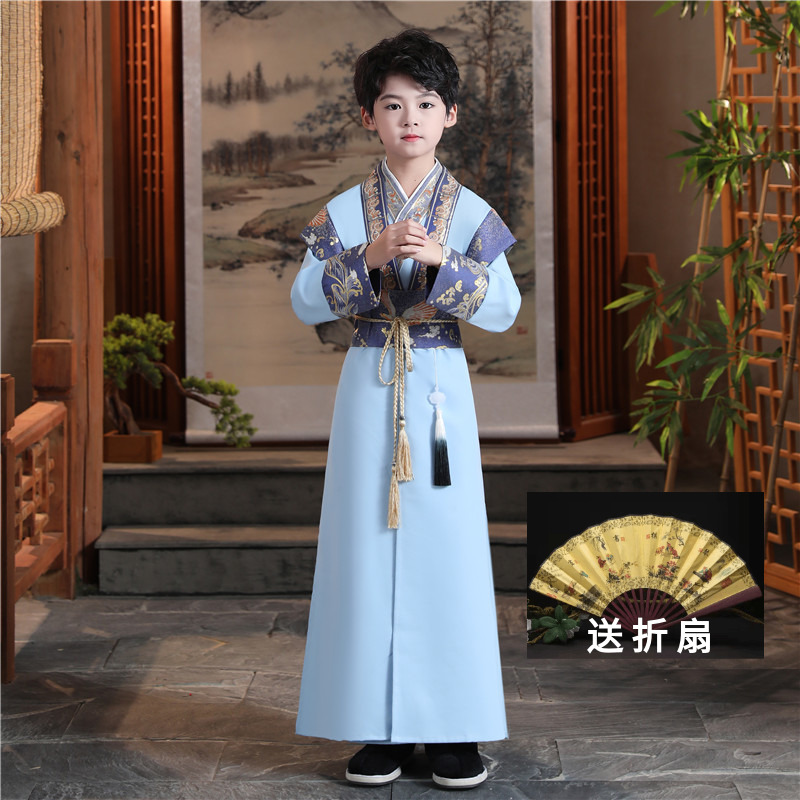 新款汉服男童中国风服国学服古装
