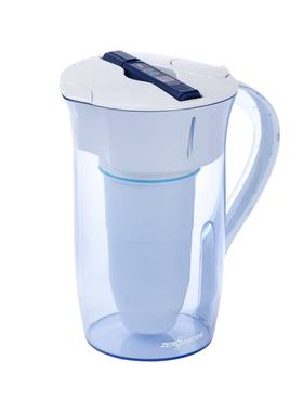 ZeroWater 10杯即饮式5级滤水壶0 TDS 改善自来水口感 IAPMO认证