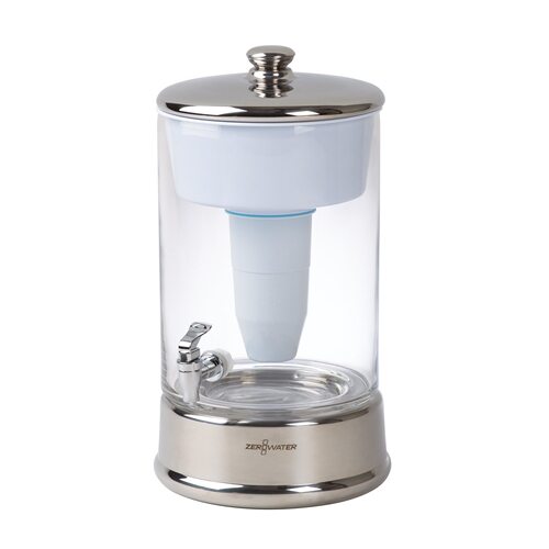 ZeroWater滤水器9L 由玻璃制成 水质计 不含BPA 经认证可减少铅