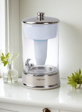 ZeroWater滤水器9L 由玻璃制成 水质计 不含BPA 经认证可减少铅