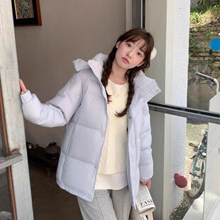 羽绒服男女短款冬季新款加厚立领面包情侣宽松时尚小个子高端百搭