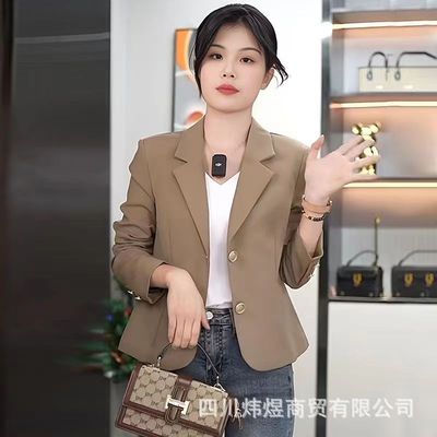 短款上衣女时尚洋气时髦气质西装外套春秋薄款新款韩版修身小西服