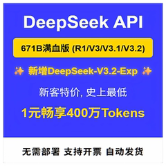 DeepSeek API R1/V3/V3.2 671B满血版 企业级中转 无需本地部署
