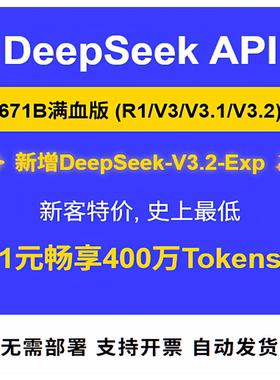 DeepSeek API R1/V3/V3.2 671B满血版 企业级中转 无需本地部署